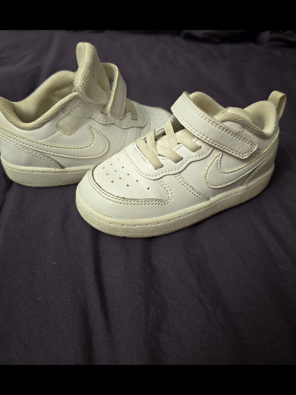 Nike Kids' Toddler White/Off-White Velcro Sneakers